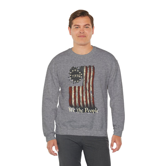 We The People 1776 Patriotic, American Flag, Independence Day Top, USA Patriotic Apparel, Revolutionary War Crewneck Sweatshirt