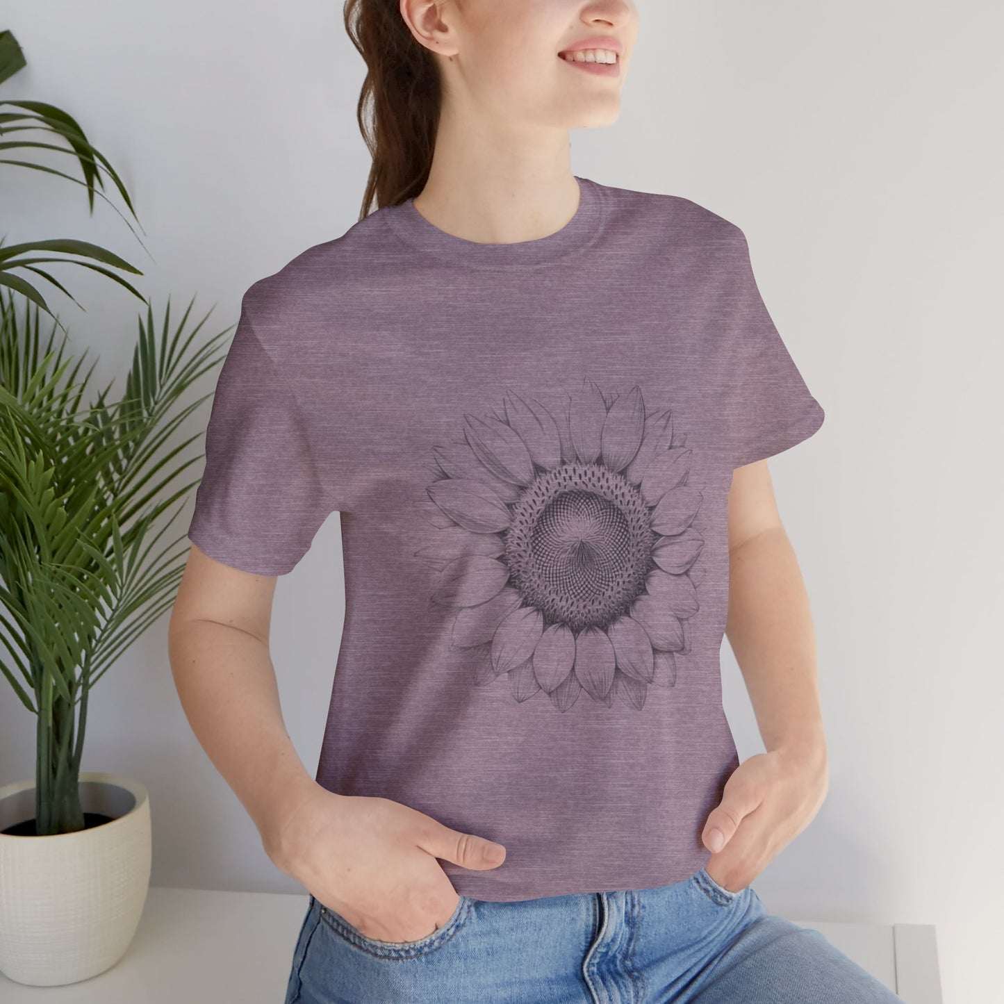 Vintage Drawn Sunflower Tshirt, Floral Graphic Tee, Retro Flower T-Shirt, Nature Lover Gift, Summer Botanical Shirt