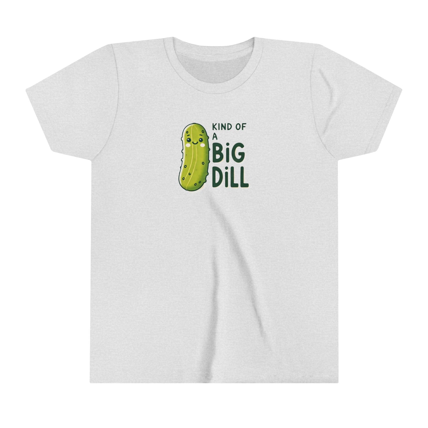 Youth Funny Pickle T-Shirt, Big Dill-ightful Tee, Kind Of A Big Dill, Cute Dill Shirt, Unisex Jersey Top, Foodie Gift