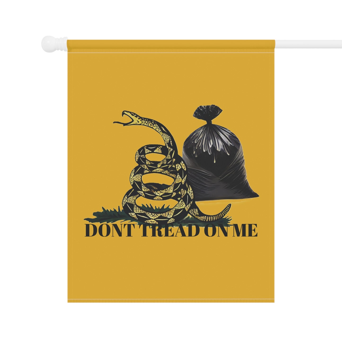 Don't Tread On Me Garbage Bag Gadsden Flag, Patriotic Outdoor House Sign, Liberty Flag Pennant, USA Yard Art