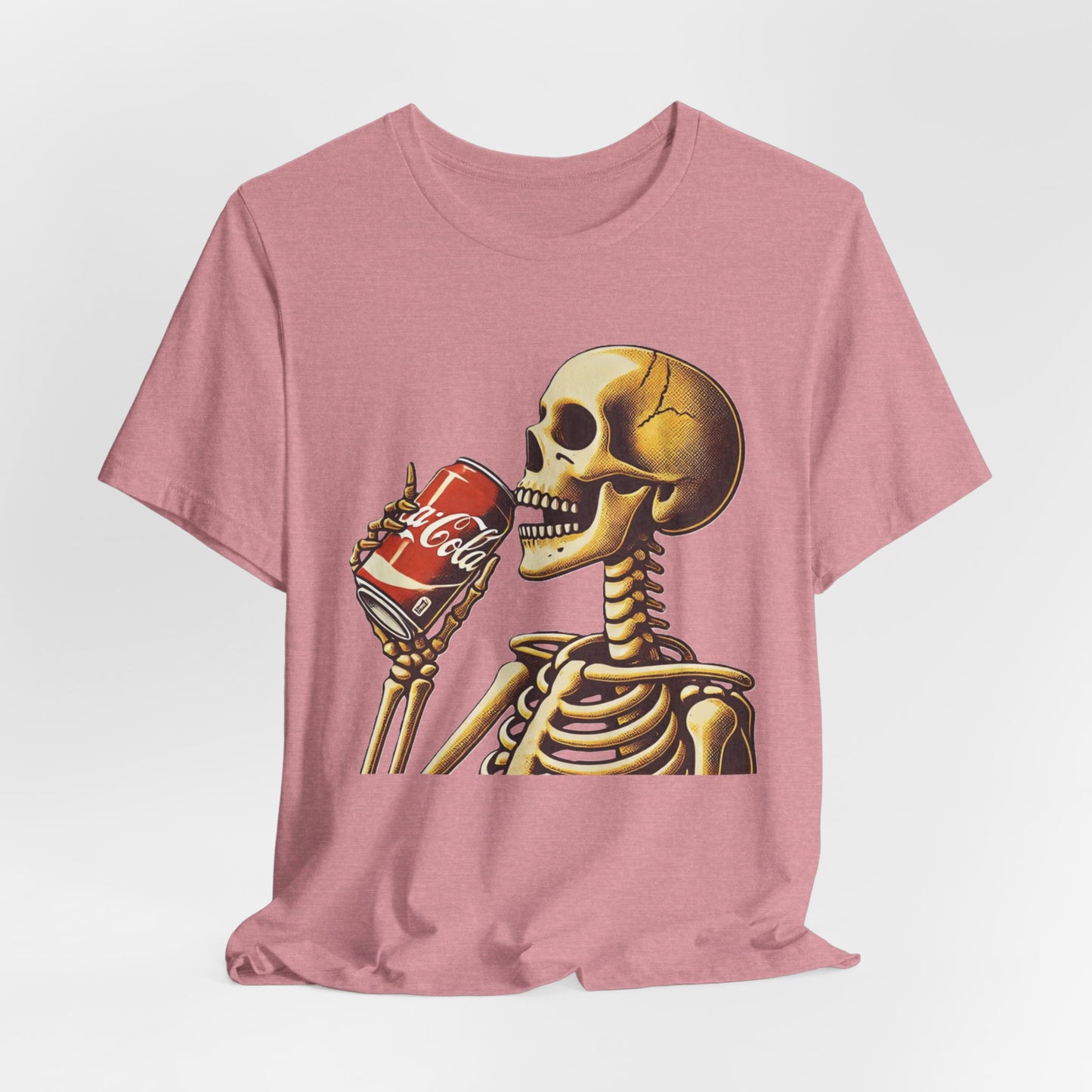 Skeleton Drinking A Coke Halloween Tshirt Fun, Spooky Skeleton Unisex Tee, Halloween Costume Shirt, Scary Skeleton Drinking Soda T-shirt,