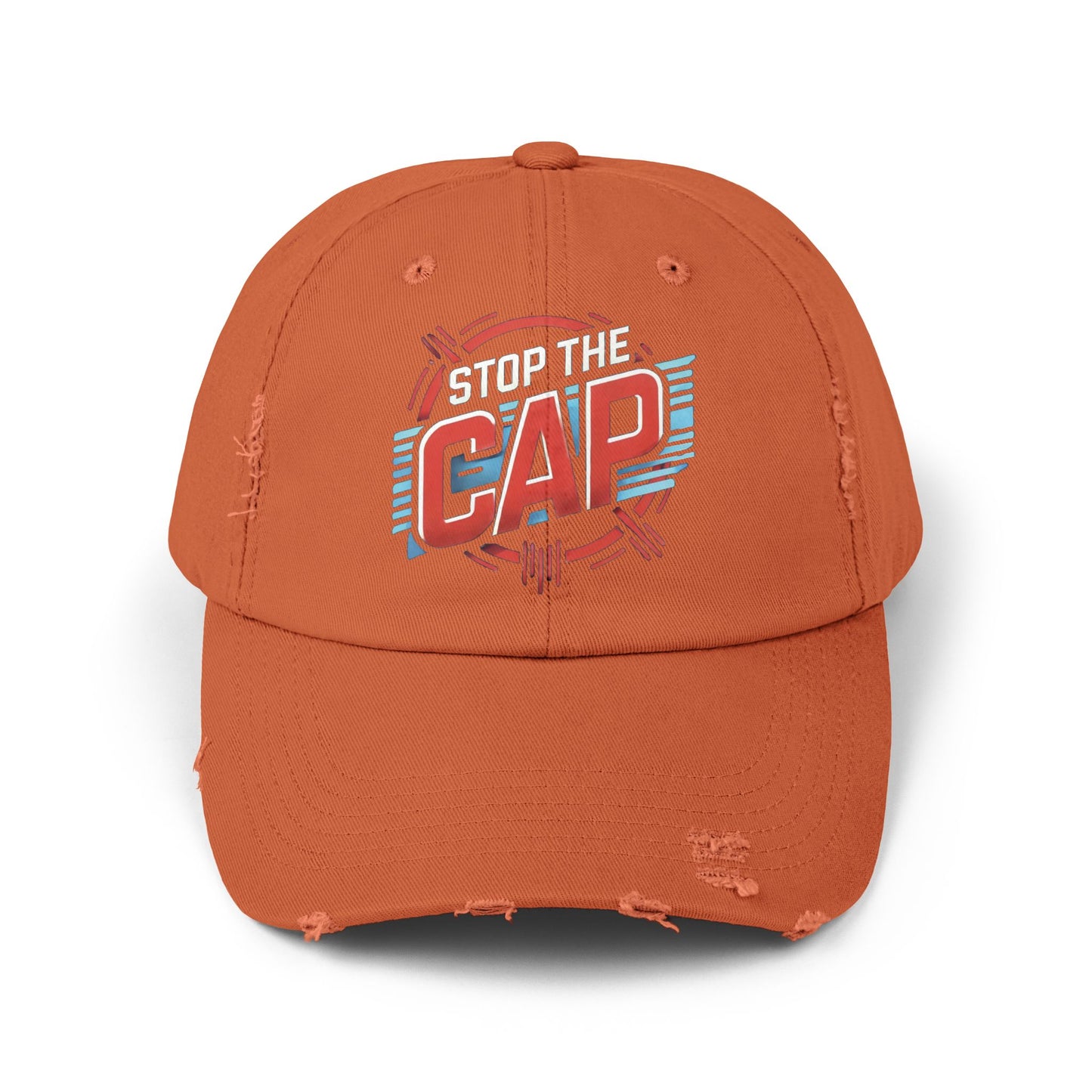 Stop The CAP Meme Hat, Unisex Baseball Cap, Novelty Dad Hat, Vintage Distressed Cap, Retro Baseball Cap