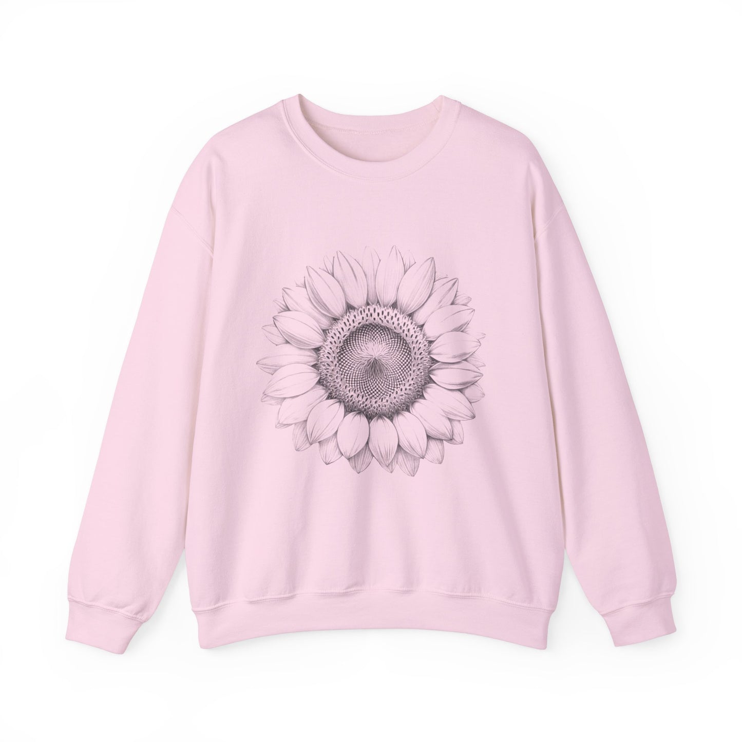 Vintage Drawn Sunflower Sweatshirt, Floral Crewneck Jumper, Retro Flower Pullover, Cozy Floral Sweater