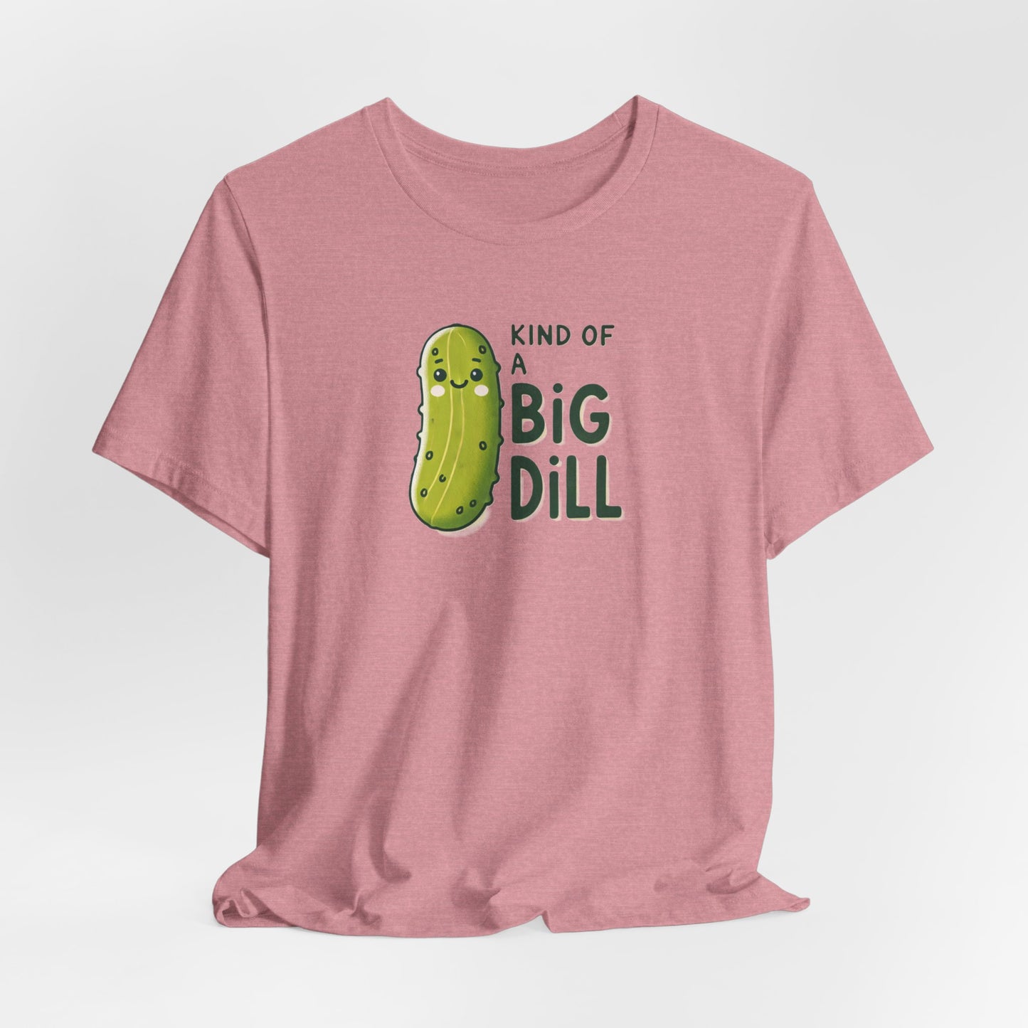 Funny Pickle T-Shirt, Big Dill-ightful Tee, Cute Dill Shirt, Unisex Jersey Top, Foodie Gift