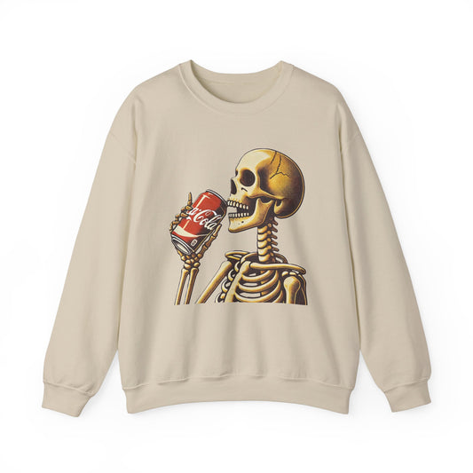 Skeleton Drinking A Coke Halloween Sweatshirt